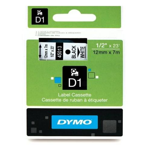 Dymo etiketa čierna na biela (45013 / S0720530), 12mm, laminované