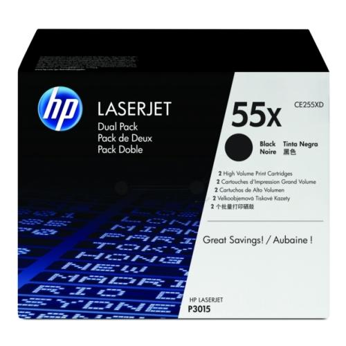 HP toner čierna (CE255XD / 55X) (Dvojbalenie, high capacity)