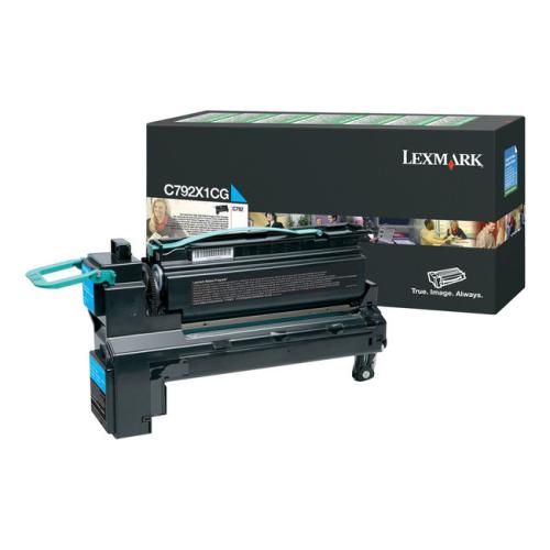 Lexmark toner azúrová (C792X1CG / 0C792X1CG) (Návrat, high capacity)