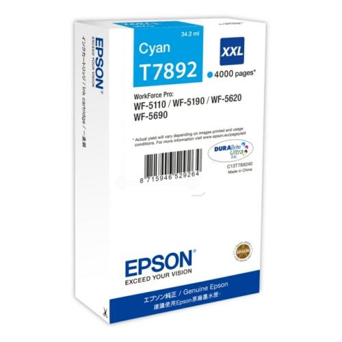 Epson atramentová náplň azúrová (C13T789240 / T7892XXL) (high capacity)