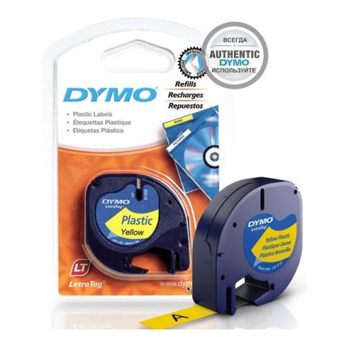 Dymo písacia páska Letra Tag žltý (91202 / S0721620), 12mm