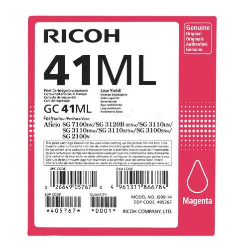 Ricoh atramentová náplň magenta (405767 / GC41ML)