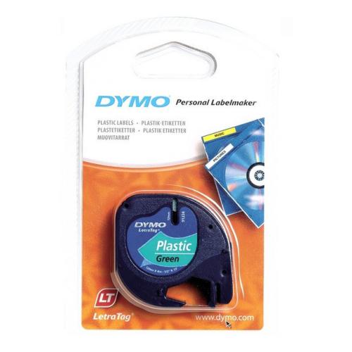 Dymo písacia páska Letra Tag zelená (91204 / S0721640), 12mm