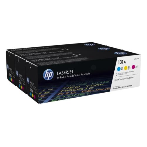 HP toner azúrová / magenta / žltý (U0SL1AM / 131A) (rainbow kit)