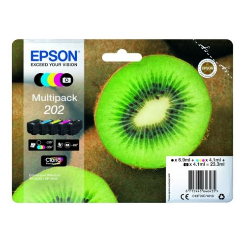 Epson atramentová náplň čierna / čierna fotografiagrafie / azúrová / magenta / žltý (C13T02E74010 / 202) (multipack)