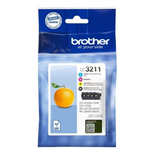 Brother atramentová náplň čierna / azúrová / magenta / žltý (LC3211VALDR /) (multipack)