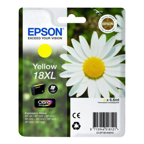 Epson atramentová náplň žltý (C13T18144012 / 18XL) (high capacity)