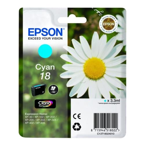 Epson atramentová náplň azúrová (C13T18024012 / 18)