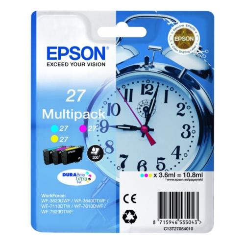 Epson atramentová náplň azúrová / magenta / žltý (C13T27054012 / 27) (multipack)