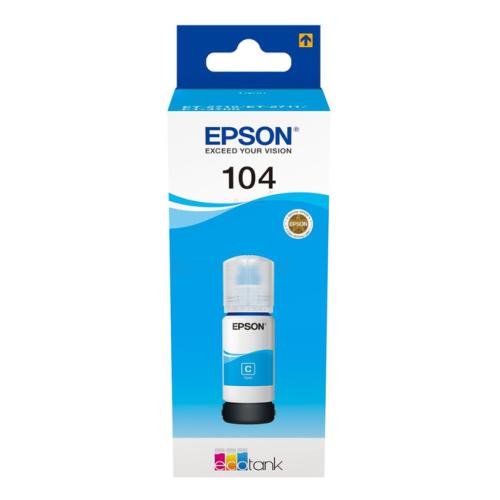 Epson atramentová náplň azúrová (C13T00P240 / 104)