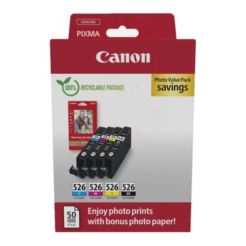 Canon atramentová náplň / fotopapier čierna / azúrová / magenta / žltý (4540B017 / CLI526) (multipack)