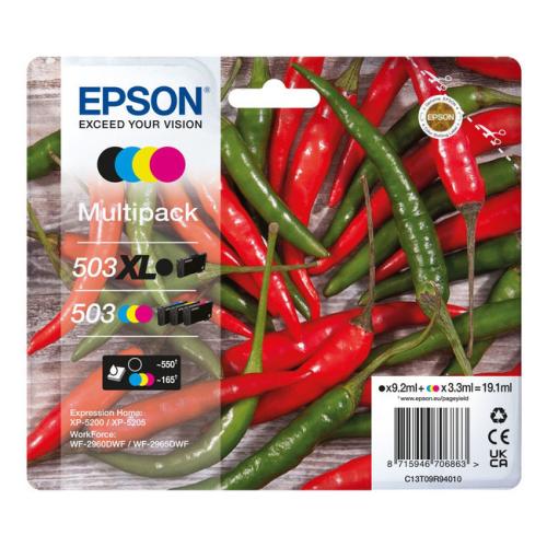 Epson atramentová náplň čierna / azúrová / magenta / žltý (C13T09R94010 / 503XL503) (multipack)