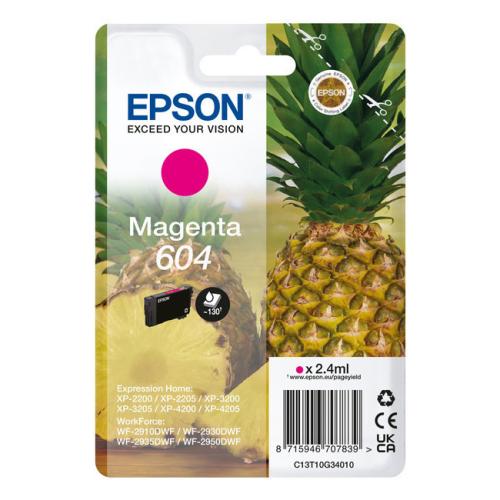 Epson atramentová náplň magenta (C13T10G34010 / 604)