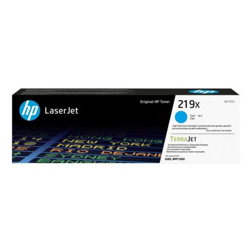 HP toner azúrová (W2191X / 219X) (high capacity)