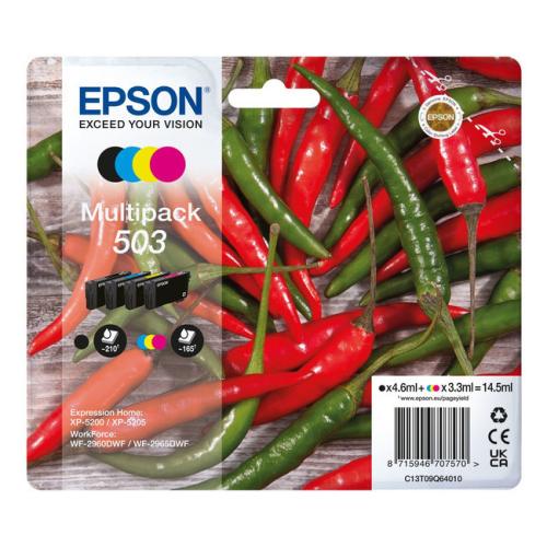 Epson atramentová náplň čierna / azúrová / magenta / žltý (C13T09Q64010 / 503) (multipack)