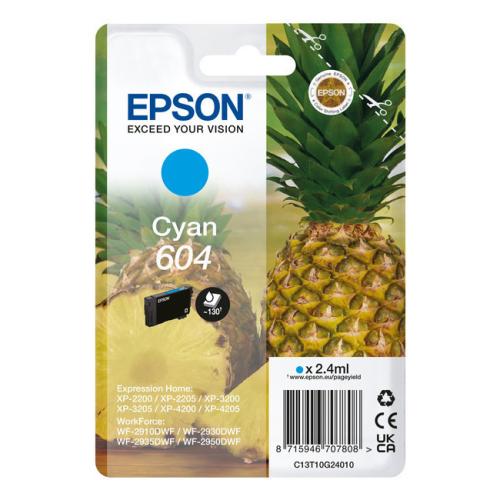 Epson atramentová náplň azúrová (C13T10G24010 / 604)