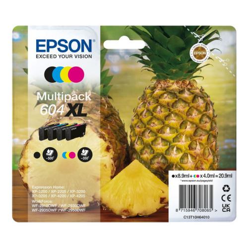 Epson atramentová náplň čierna / azúrová / magenta / žltý (C13T10H64010 / 604XL) (multipack, high capacity)