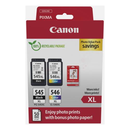 Canon atramentová náplň čierna / farba (8286B012 / PG545+CL546XL) (Dvojbalenie, multipack, high capacity)