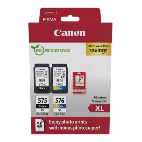 Canon atramentová náplň čierna / farba (5437C006 / PG575XL+CL576XL) (Dvojbalenie, multipack, high capacity)