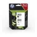 HP atramentová náplň čierna / farba (3YM92AE / 303) (Dvojbalenie, multipack)