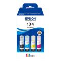 Epson atramentová náplň čierna / azúrová / magenta / žltý (C13T00P640 / 104) (multipack)